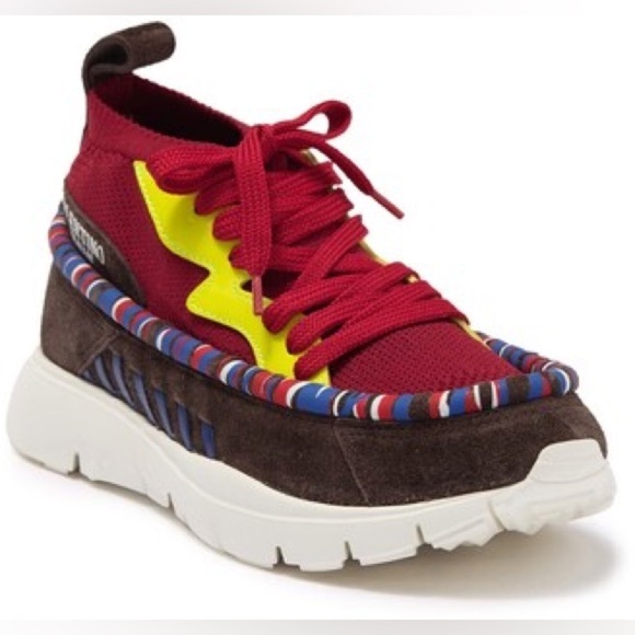 Valentino  Garavani | Mov Toe Moced Media Sneakers Russo Red Size 38 - Picture 10 of 11